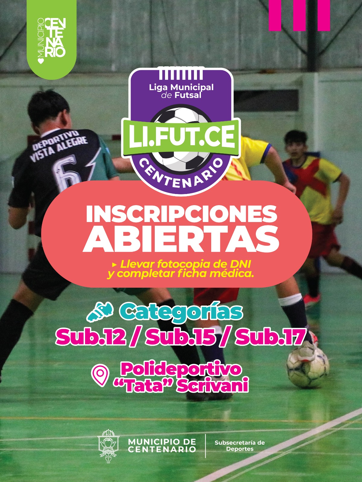 Imagen de HOY COMIENZAN LAS LIGAS MUNICIPALES DE FÚTBOL EN CENTENARIO