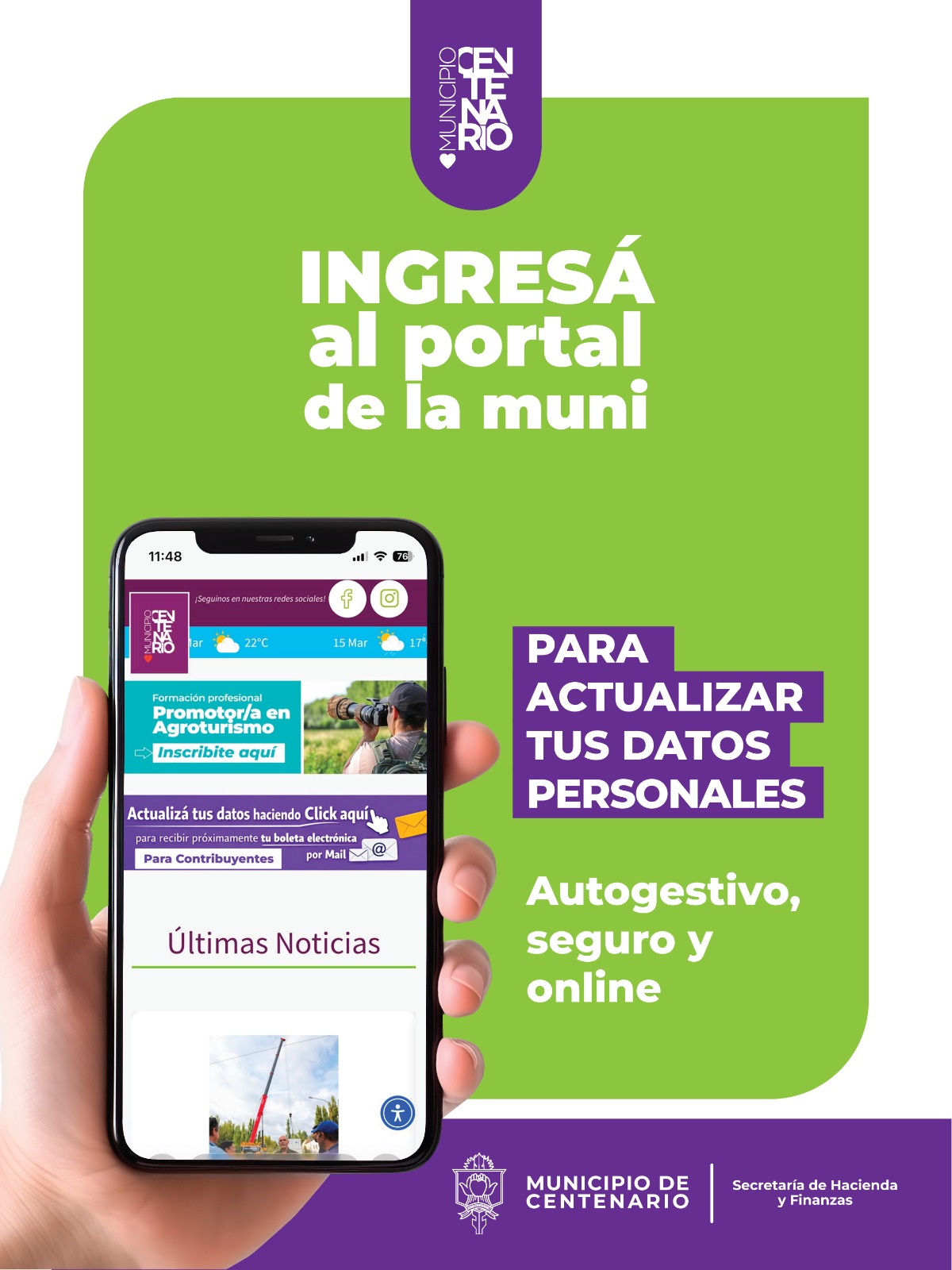 Imagen de YA ESTÁ EN PROCESO LA ACTUALIZACIÓN DE DATOS DE CONTRIBUYENTES PARA RECIBIR NOTIFICACIONES ELECTRÓNICAS