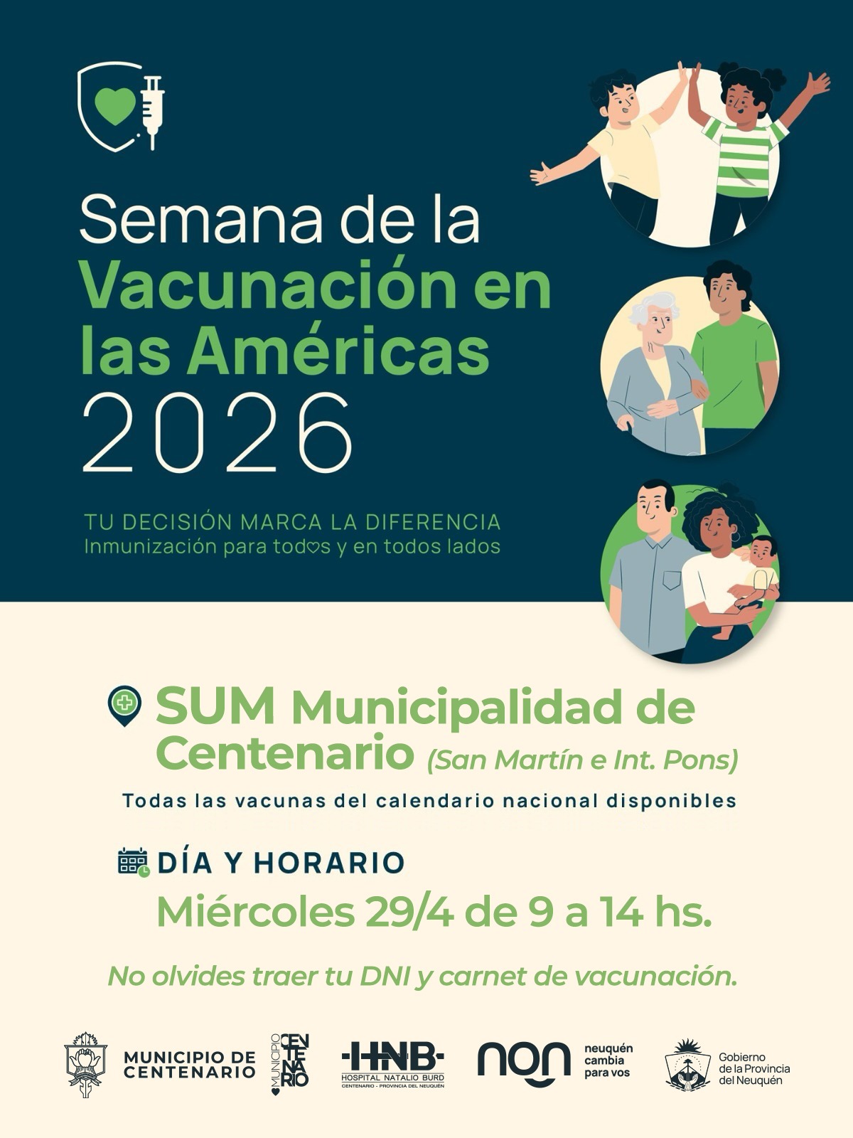 Imagen de CENTENARIO SE SUMA MAÑANA A LA SEMANA DE VACUNACIÓN EN LAS AMÉRICAS CON UNA JORNADA ABIERTA A TODA LA COMUNIDAD