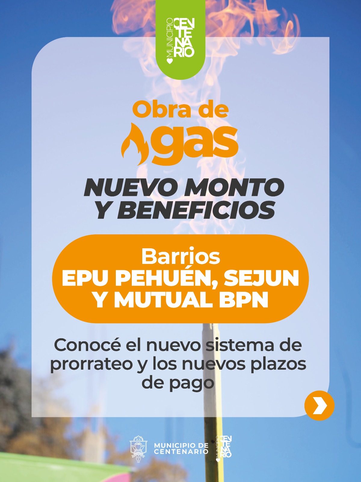 Imagen de OBRA DE GAS: NUEVOS MONTOS Y BENEFICIOS PARA LOS BARRIOS EPU PEHUÉN, SEJUN Y MUTUAL BPN 