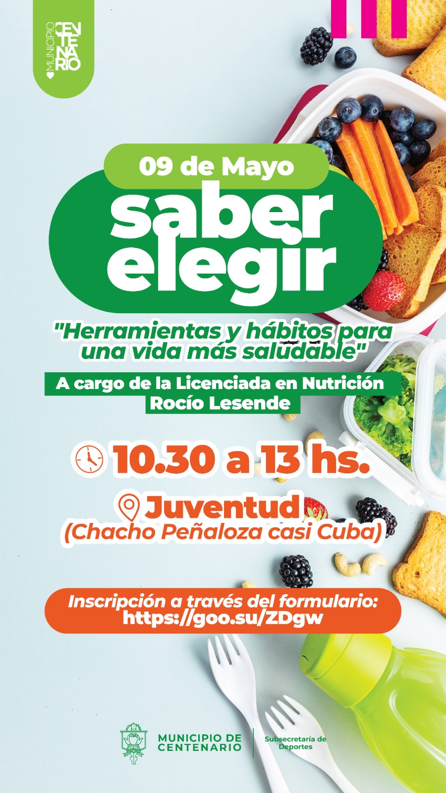 Imagen de “SABER ELEGIR”: JORNADA SOBRE ALIMENTACIÓN Y HÁBITOS SALUDABLES EN CENTENARIO