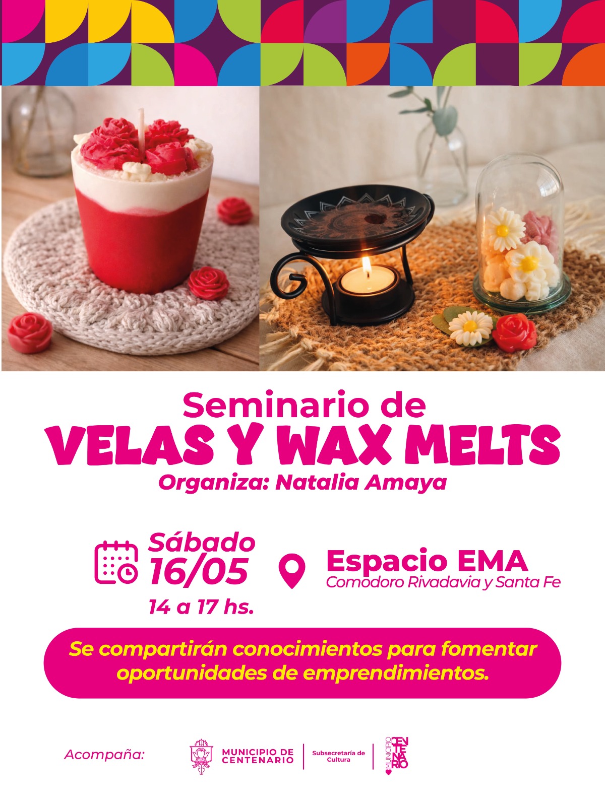 Imagen de SE REALIZARÁ UN SEMINARIO DE VELAS Y WAX MELTS EN EL ESPACIO EMA