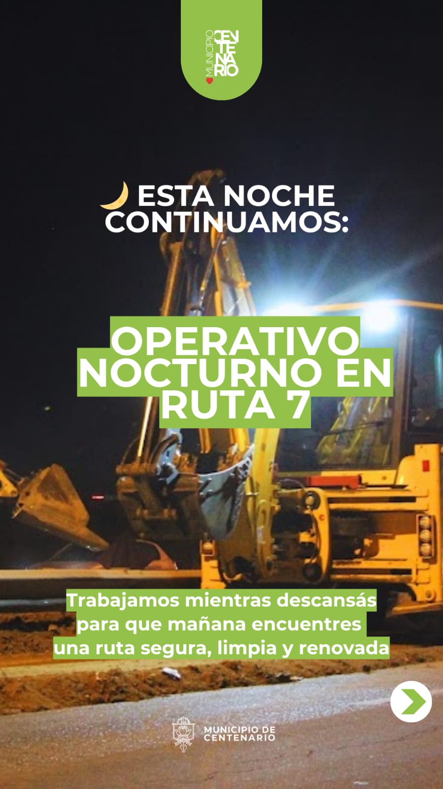 Imagen de ESTA NOCHE CONTINUARÁN LOS TRABAJOS DE LIMPIEZA Y MANTENIMIENTO SOBRE RUTA 7