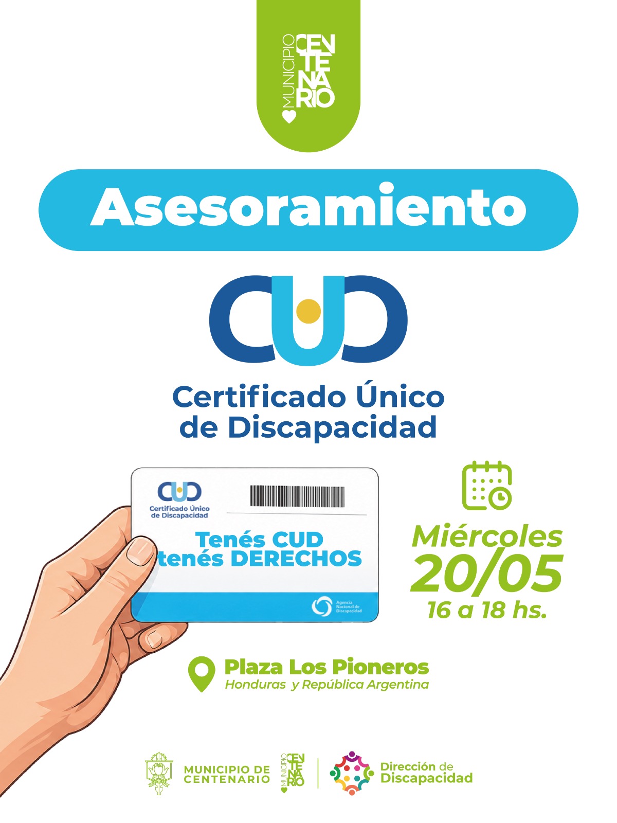 Imagen de JORNADA DE ASESORAMIENTO SOBRE EL CERTIFICADO ÚNICO DE DISCAPACIDAD EN PLAZA LOS PIONEROS