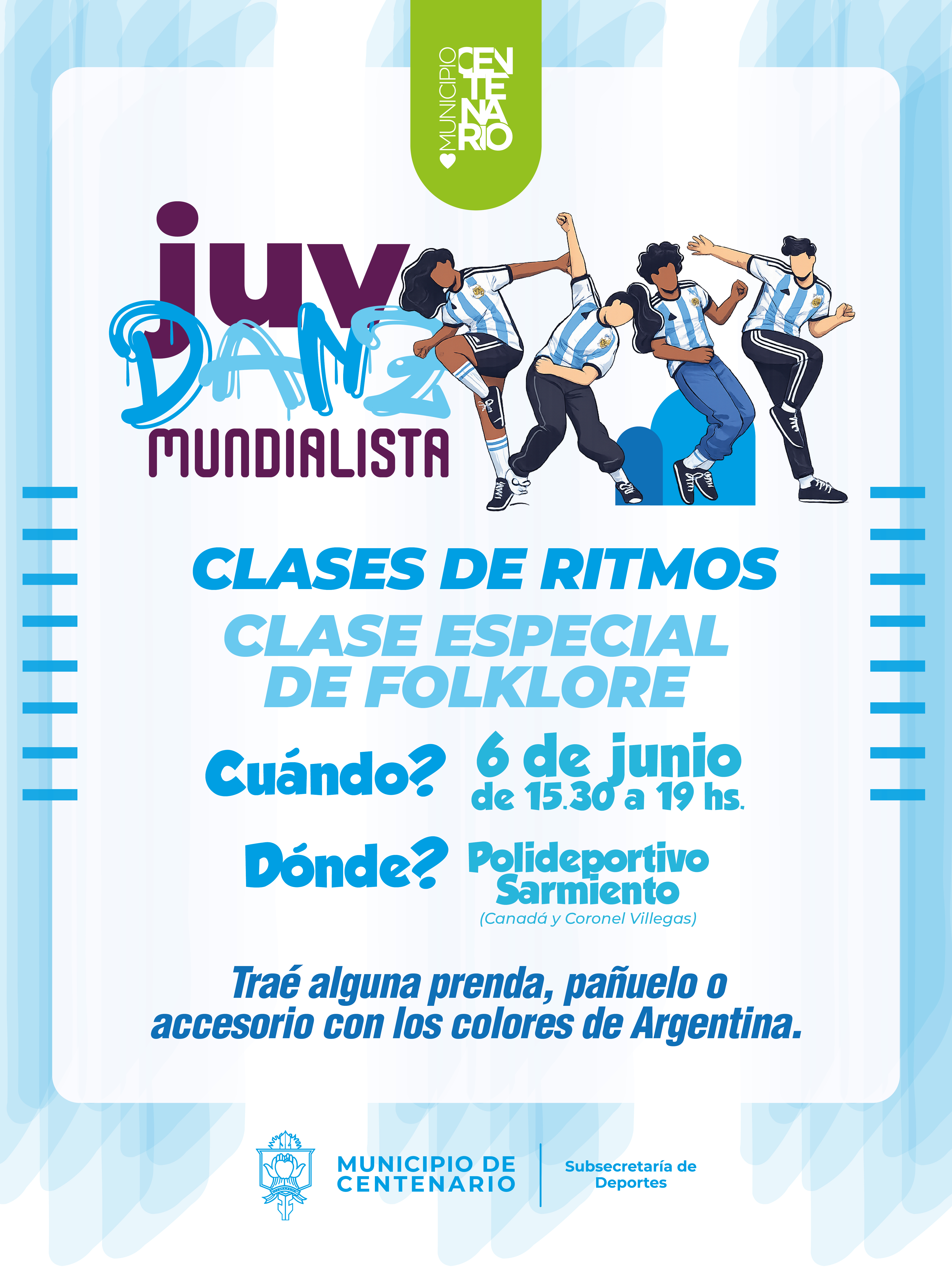 Imagen de JUVDANZ MUNDIALISTA: UNA TARDE DE BAILE, FOLKLORE Y PASIÓN ARGENTINA EN CENTENARIO