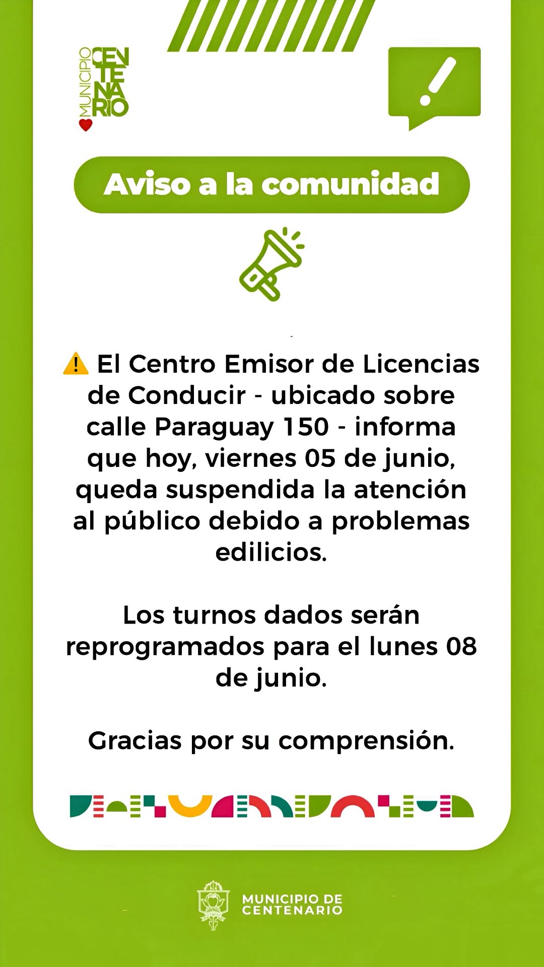 Imagen de LICENCIAS DE CONDUCIR: ESTE VIERNES NO HABRÁ ATENCIÓN AL PÚBLICO