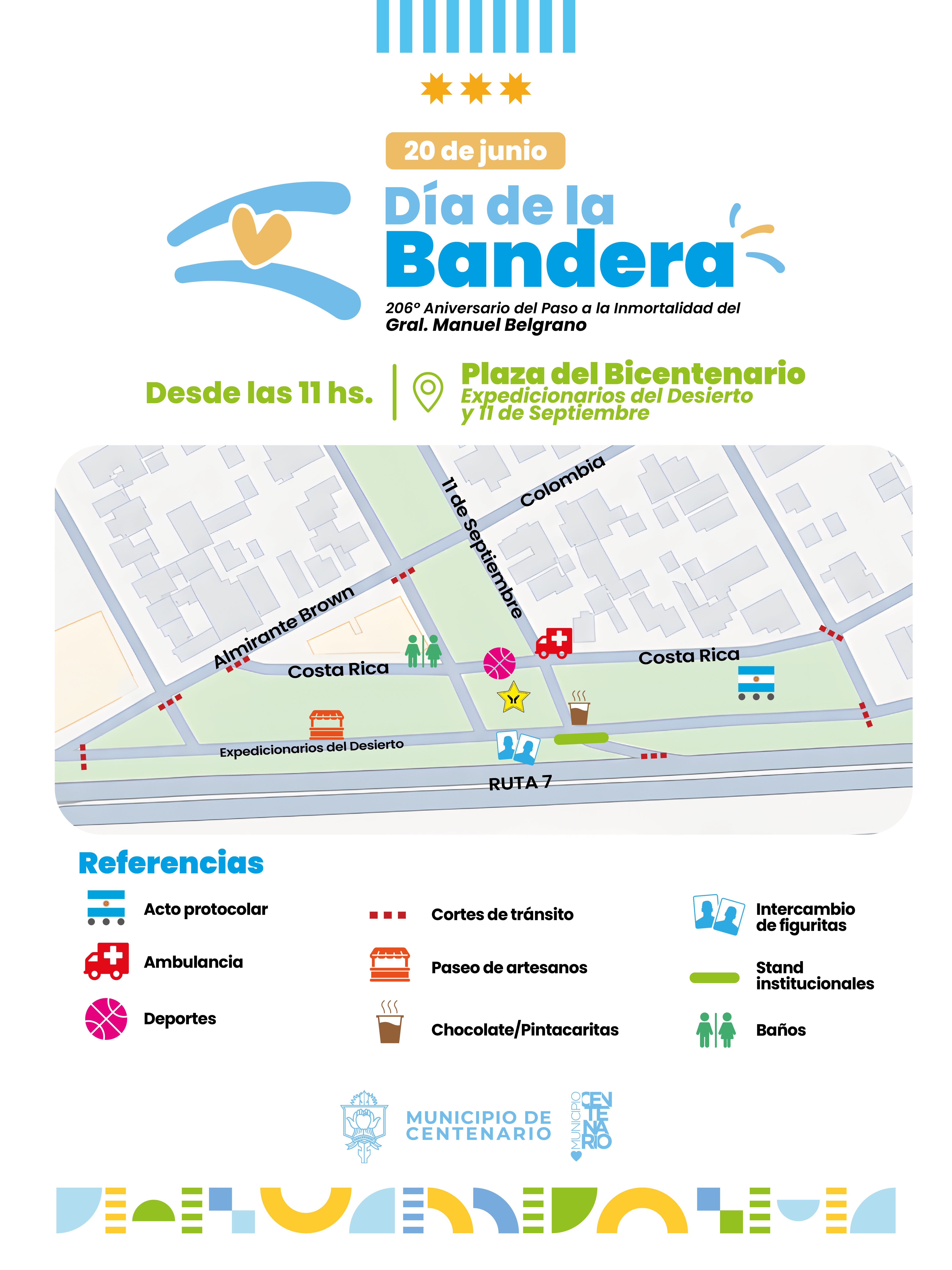Imagen de EL MUNICIPIO INFORMA LOS CORTES DE TRÁNSITO POR LOS FESTEJOS DEL DÍA DE LA BANDERA