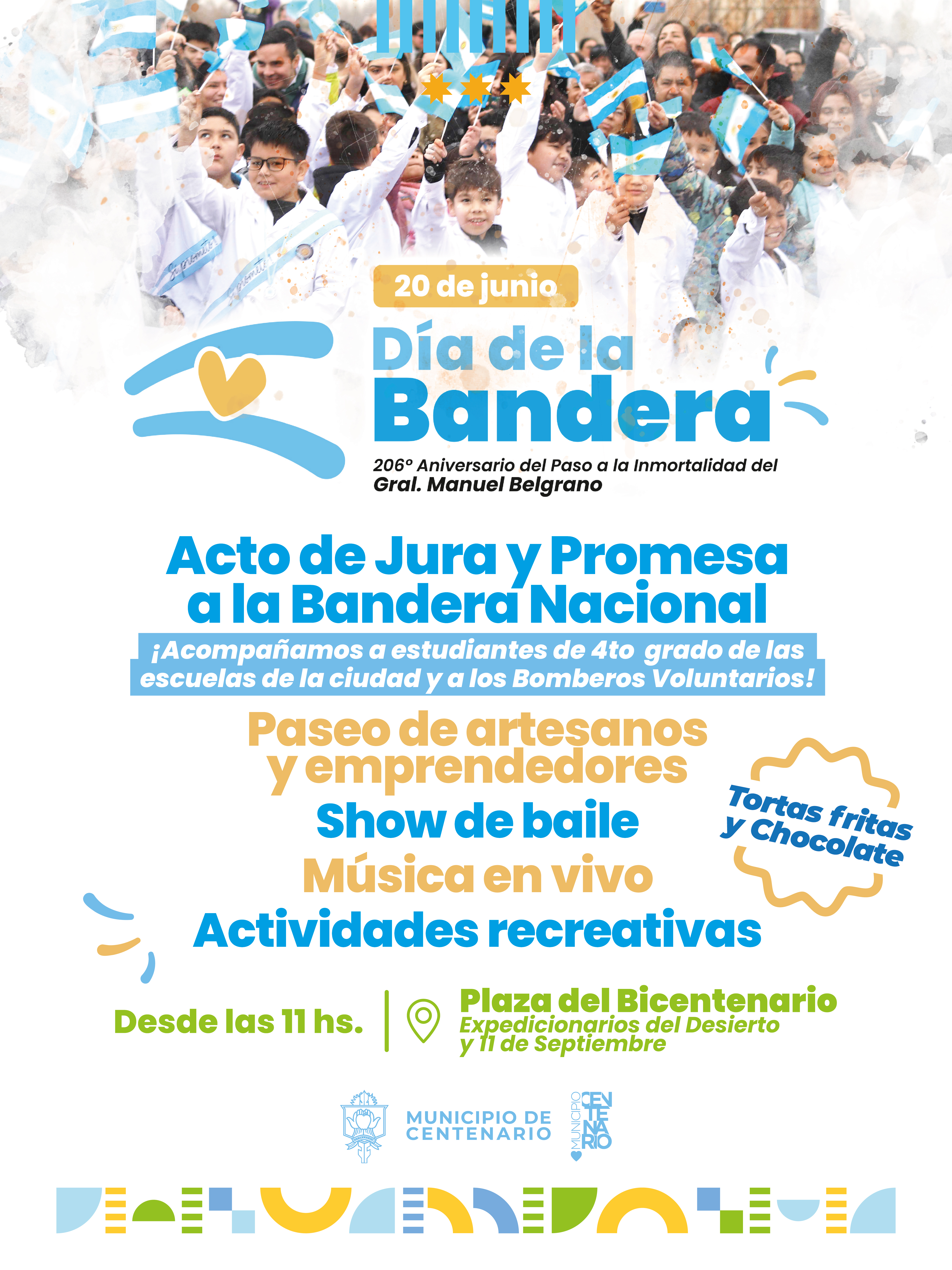 Imagen de DÍA DE LA BANDERA: CENTENARIO PREPARA UNA GRAN JORNADA PATRIÓTICA EN LA PLAZA DEL BICENTENARIO
