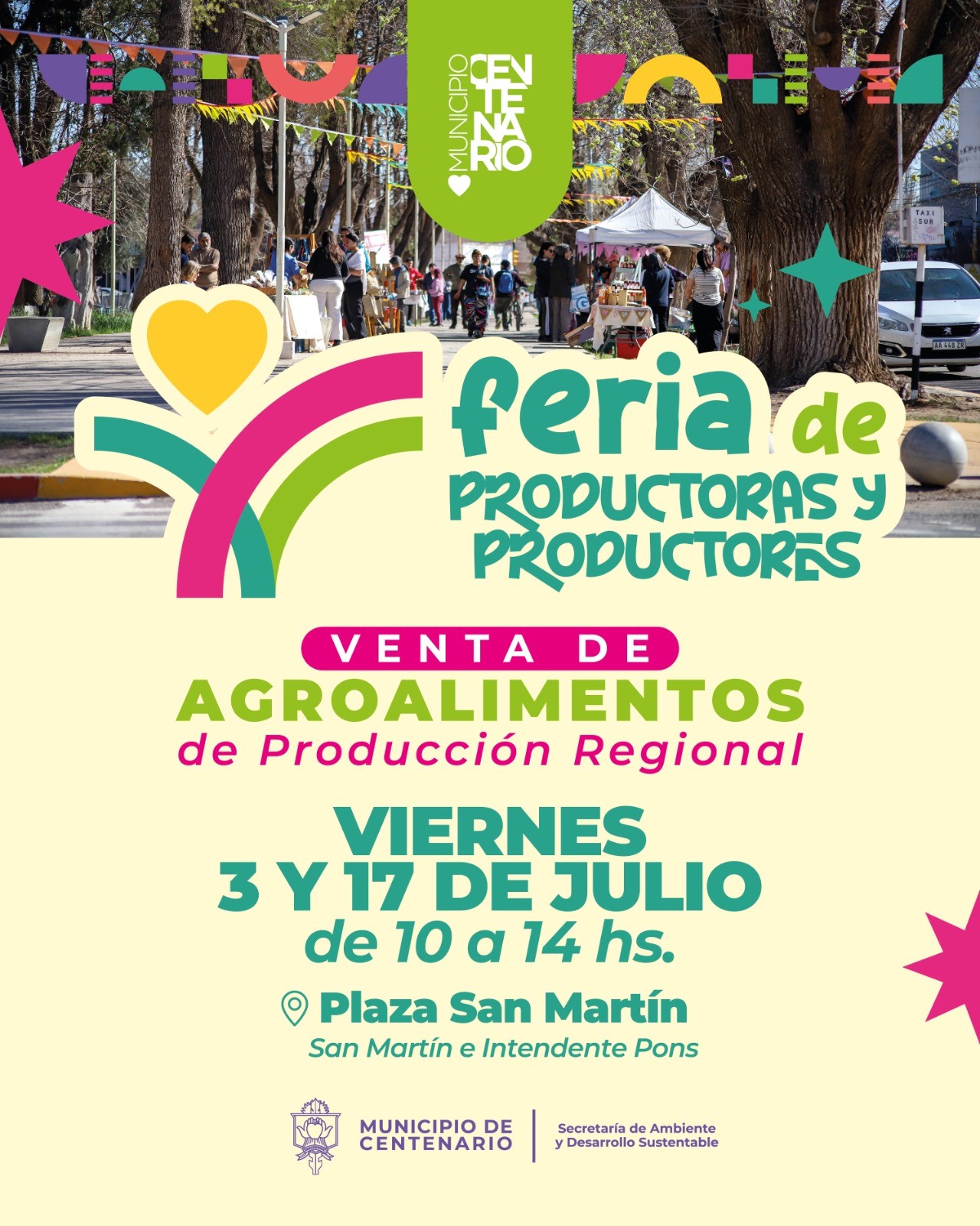 Imagen de EN JULIO CONTINÚA LA FERIA DE PRODUCTORAS Y PRODUCTORES EN PLAZA SAN MARTÍN
