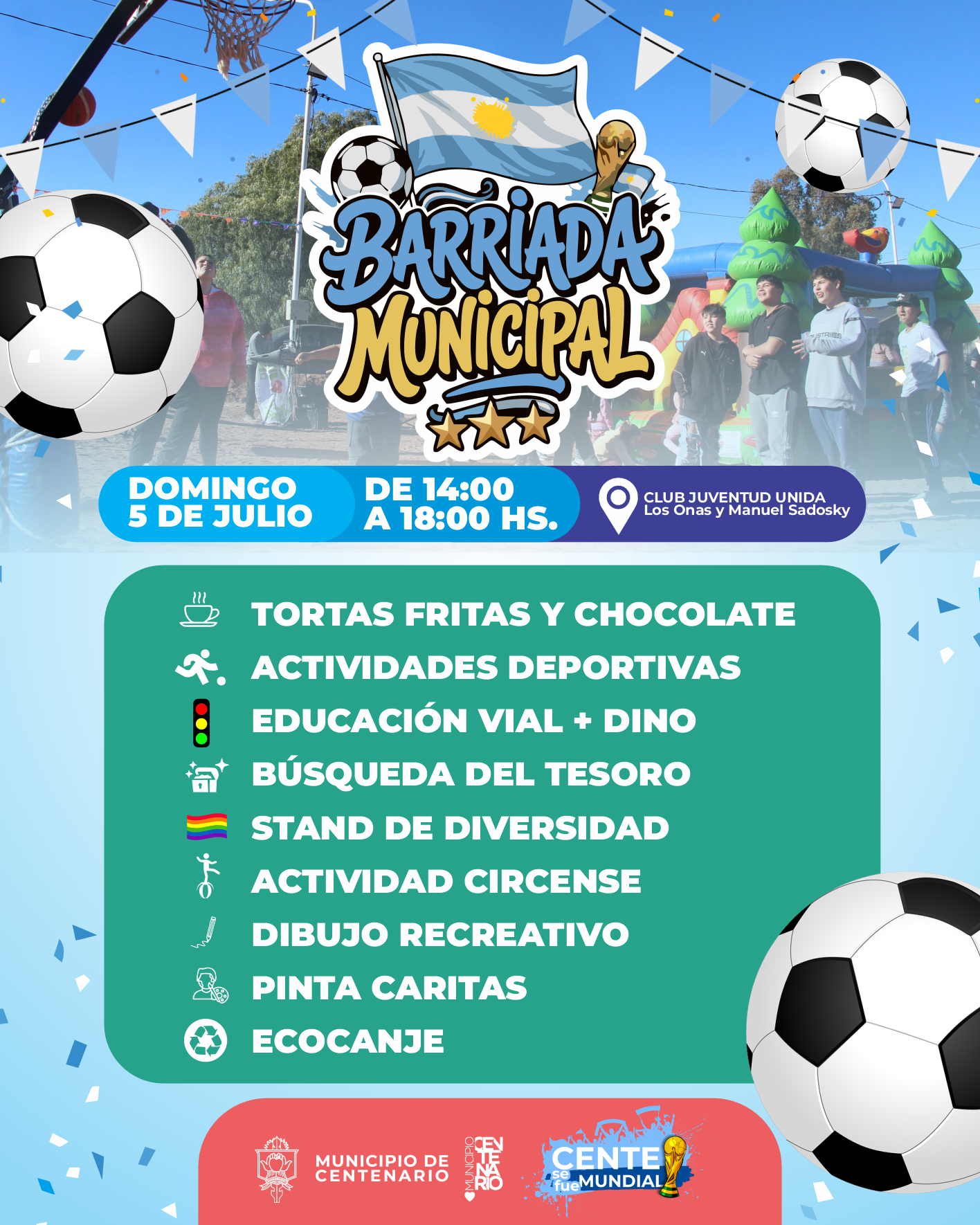 Imagen de LA BARRIADA MUNICIPAL LLEGA ESTE DOMINGO AL CLUB JUVENTUD UNIDA CON UNA NUEVA EDICIÓN DE “CENTE SE FUE MUNDIAL”
