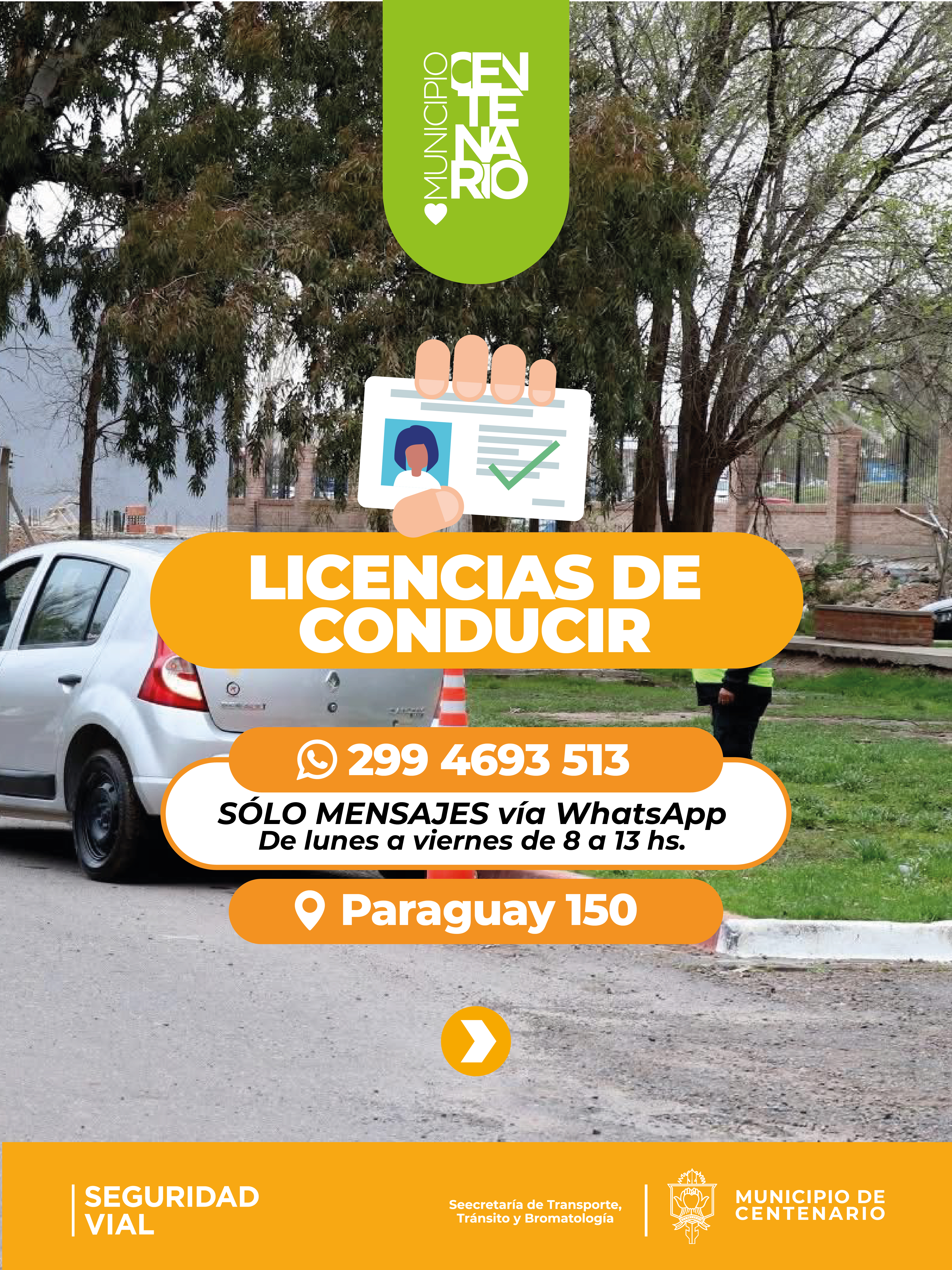 Imagen de LICENCIAS DE CONDUCIR: ESTE VIERNES HABRÁ ATENCIÓN POR LA TARDE DE 14 A 16 HORAS