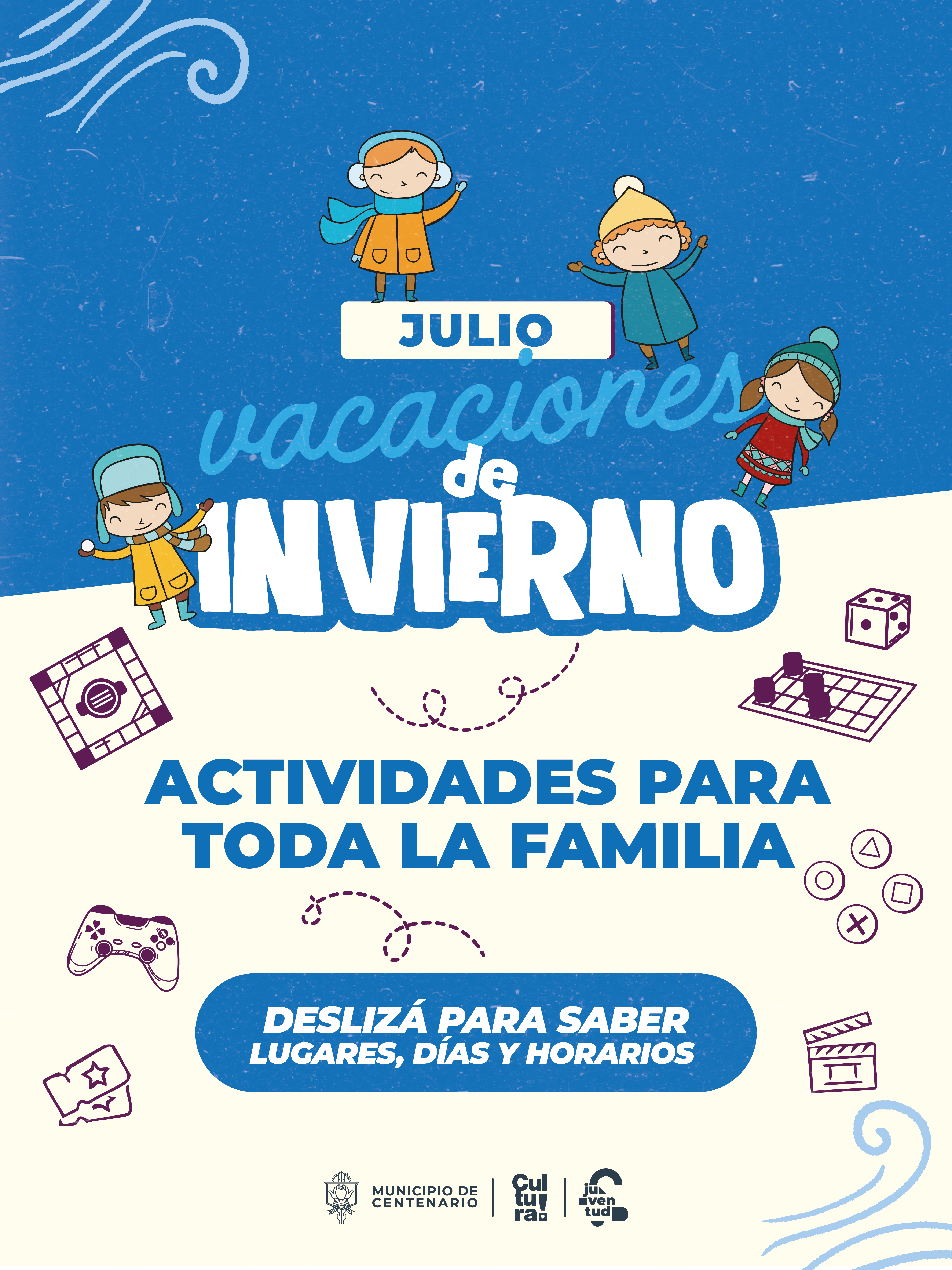 Imagen de CON CINE GRATUITO Y JUEGOS, EL MUNICIPIO RECUERDA LA AGENDA DE ACTIVIDADES PARA DISFRUTAR LAS VACACIONES DE INVIERNO EN CENTENARIO