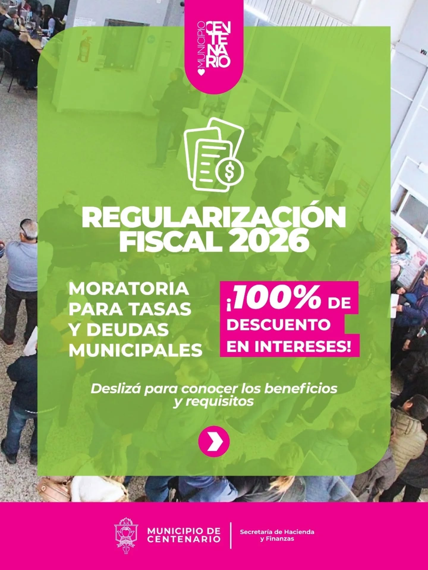 Imagen de MAÑANA ES EL ÚLTIMO DÍA PARA ADHERIR A LA MORATORIA MUNICIPAL CON IMPORTANTES BENEFICIOS
