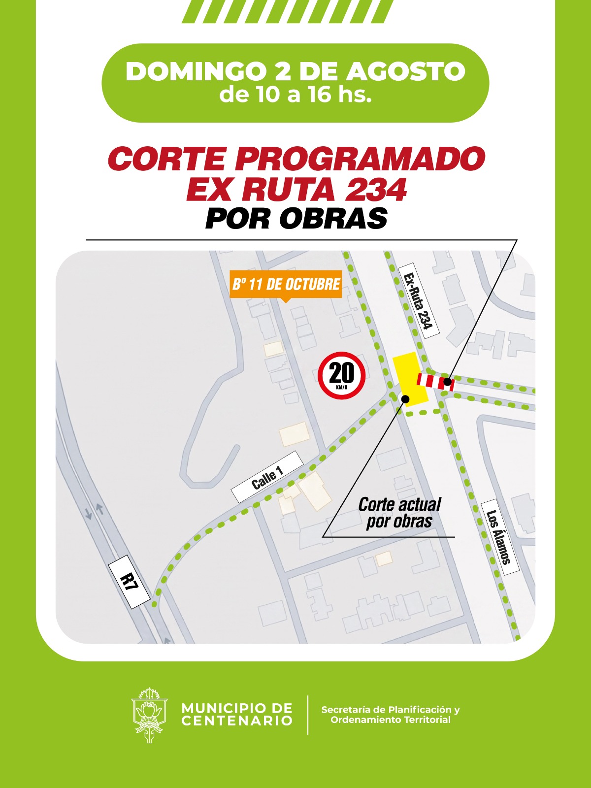 Imagen de EL DOMINGO HABRÁ UN CORTE PROGRAMADO EN LA EX RUTA 234 POR TRABAJOS EN LA OBRA DEL PUENTE SOBRE CALLE 1