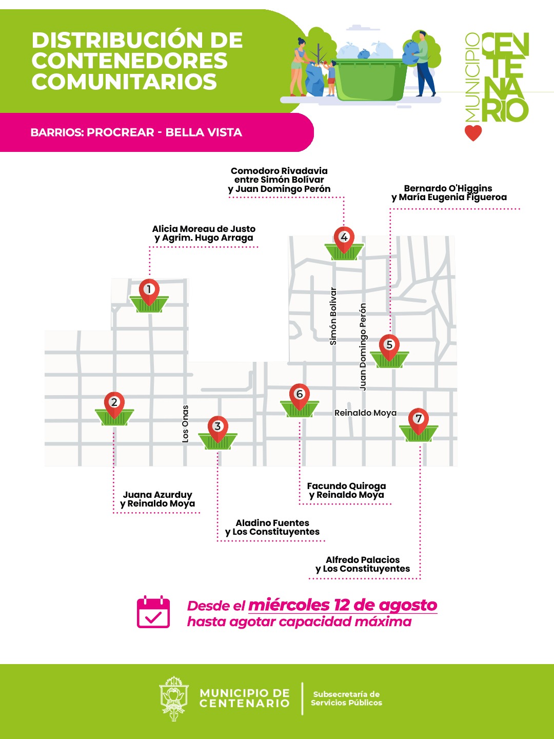 Imagen de EL MUNICIPIO CONTINÚA AMPLIANDO LA RED DE CONTENEDORES COMUNITARIOS EN LOS BARRIOS PROCREAR Y BELLA VISTA