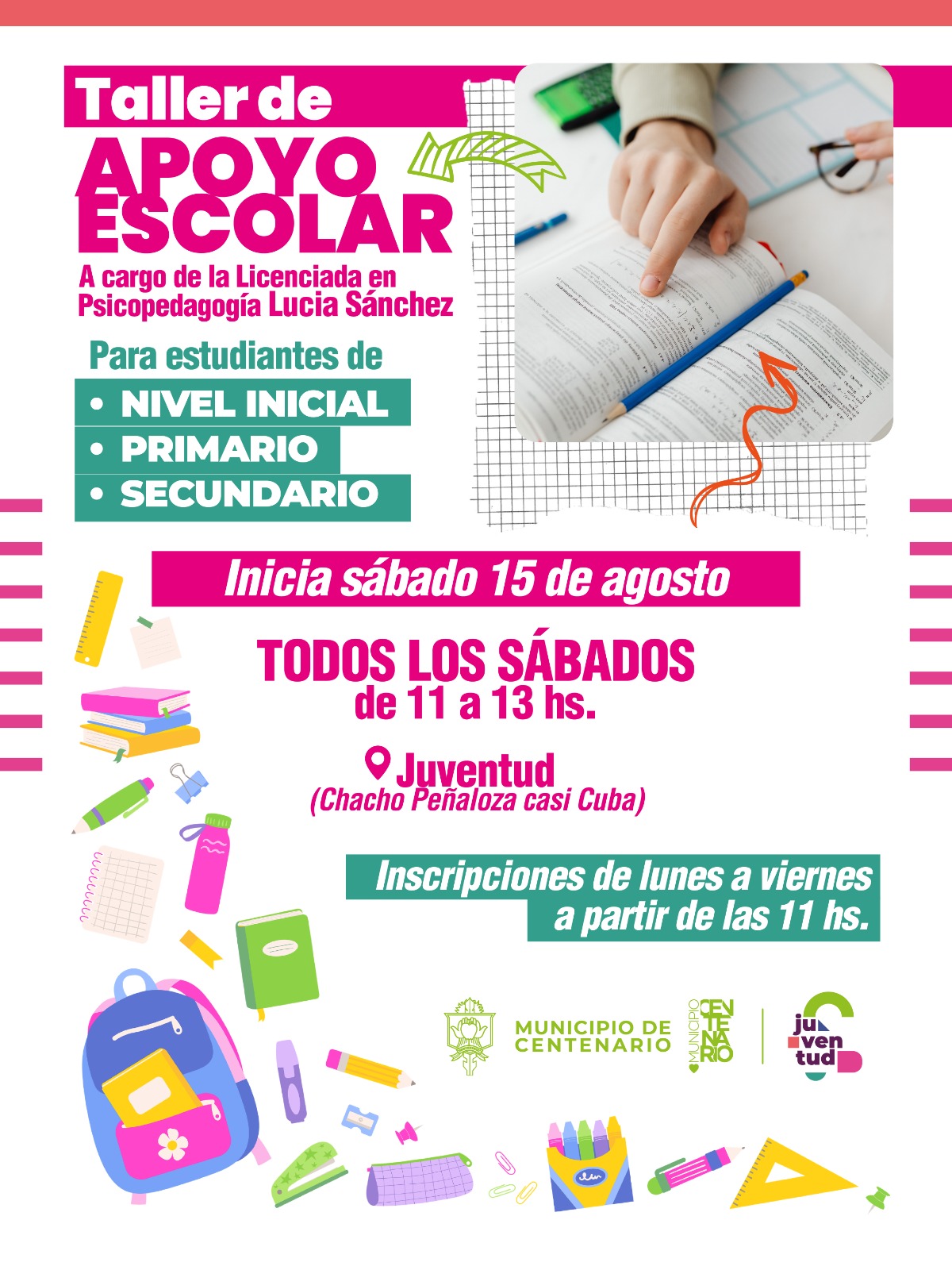 Imagen de JUVENTUD SUMA UN NUEVO TALLER DE ACOMPAÑAMIENTO Y APOYO ESCOLAR