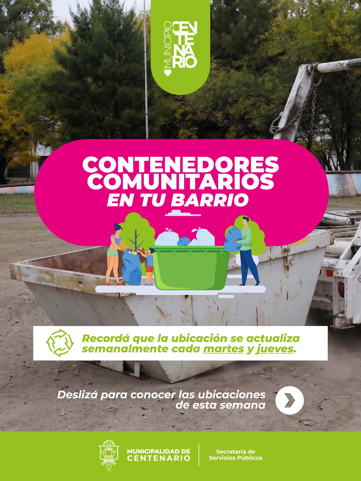 Imagen de CONTENEDORES COMUNITARIOS EN ONCE BARRIOS: HOY SE DESPLIEGA PARTE DEL NUEVO SISTEMA 