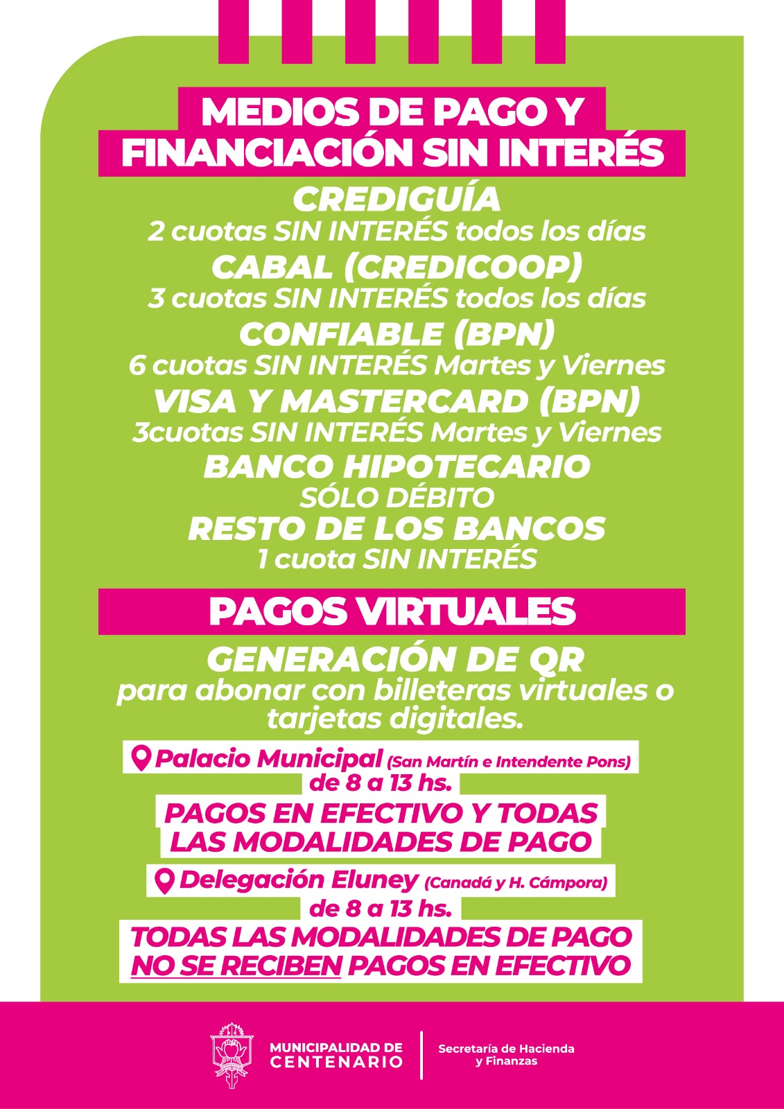 Imagen de TARJETAS: EL MUNICIPIO AMPLÍA LAS OPCIONES DE PAGO PARA OBRAS, TASAS E IMPUESTOS 
