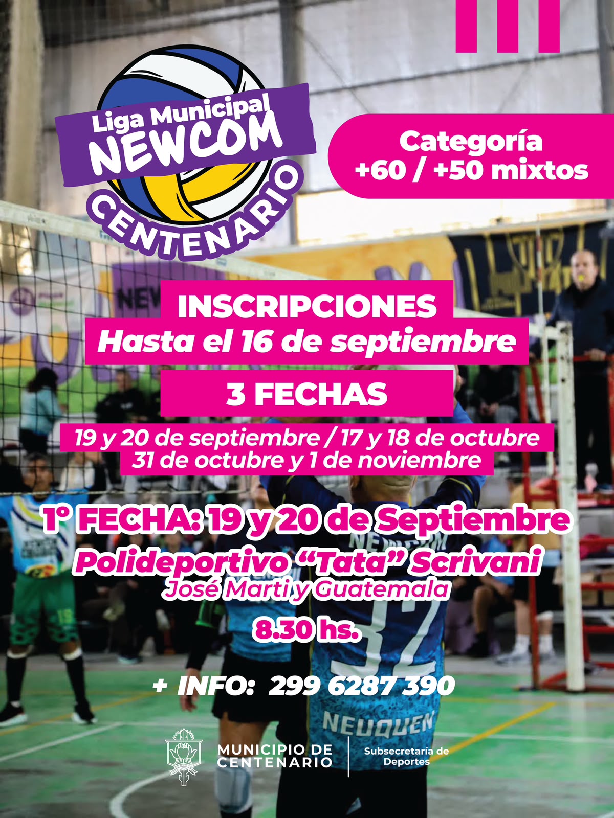 Imagen de HOY CIERRAN LAS INSCRIPCIONES PARA PARTICIPAR DE LA LIGA MUNICIPAL NEWCOM INICIA UNA NUEVA TEMPORADA PARA MAYORES DE 50 Y 60 AÑOS